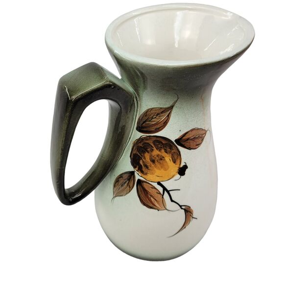 Fred Roberts Vtg 1960s Serving Pitcher Multicolor Ceramic Fall Harvest Green - Picture 1 of 9